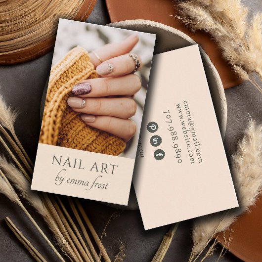 Moderne Nail Tech Foto Business Card Visitenkarte