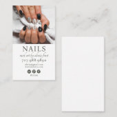 Moderne Nail Tech Foto Business Card Visitenkarte (Vorne/Hinten)