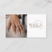 Moderne Nail Tech Foto Business Card Visitenkarte (Vorderseite)