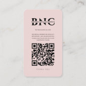 Moderne Nail Tech Lash Stylist Pink Business Card Telefonnummerkarte (Rückseite)