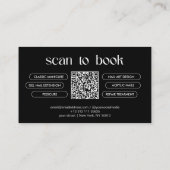 Moderne Nail Tech Salon Business Card Visitenkarte (Rückseite)