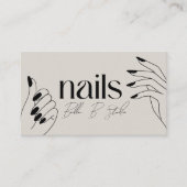 Moderne Nail Tech Salon Business Card Visitenkarte (Vorderseite)