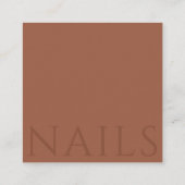 Moderne Nail-Tech-Visitenkarte Quadratische Visitenkarte (Rückseite)