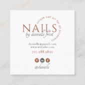 Moderne Nail-Tech-Visitenkarte Quadratische Visitenkarte (Vorderseite)