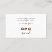 Moderne Nail-Tech-Visitenkarte Visitenkarte (Rückseite)