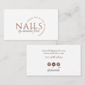 Moderne Nail-Tech-Visitenkarte Visitenkarte (Vorne/Hinten)