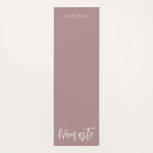 Moderne Namaste Name Rosen Brown Yogamatte (Rückseite)