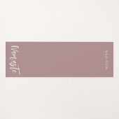 Moderne Namaste Name Rosen Brown Yogamatte (Vorderseite (Horizontal))