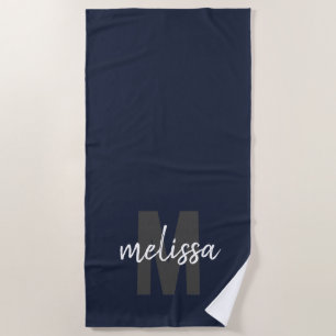 Moderne Name Handschrift Pinselkalligrafie Strandtuch