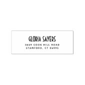 Moderne Name & Name-Rücksendeadresse Gummistempel (Prägung)