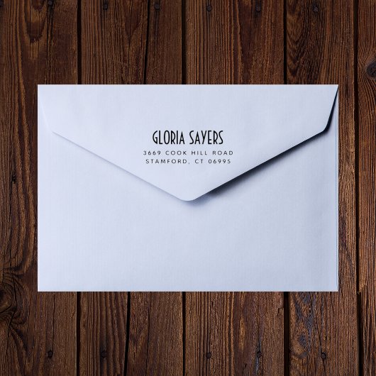 Moderne Name & Name-Rücksendeadresse Gummistempel