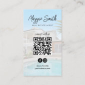 Moderne Name Script Foto Real Anwesen Agent Busine Visitenkarte (Rückseite)