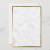 Moderne Namen Kalligrafie Gold Marmor schicke Hoch Einladung (Rückseite)