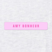 Moderne Namen | Rosa und Lila Eisen Etiketten (Design 1)