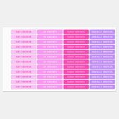 Moderne Namen | Rosa und Lila Eisen Etiketten (Blatt)