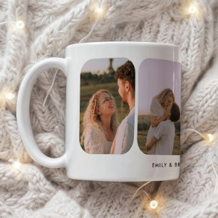 Moderne Namen von Brautpaaren mit 4 Fotos Kaffeetasse