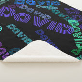 Moderne Namenskollektion | Blues, Purpur und Grünt Sherpadecke (3/4)