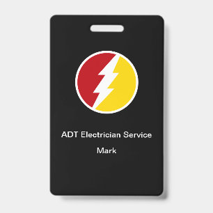 Moderne Namensschilder für Elektriker-Mitarbeiter Ausweis