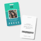 Moderne Namensschilder und Fotos Ausweis (Vorder- & Rückseite)