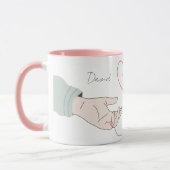 Moderne Names Liebe Illustration Tasse (Links)