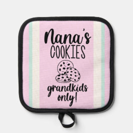 Moderne Nana's Cookies Oven Mitt und Pot Holder Topflappen