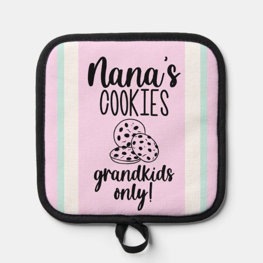 Moderne Nana's Cookies Oven Mitt und Pot Holder Topflappen (Vorderseite)