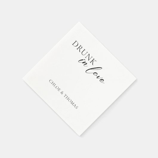 Moderne Napkins "Betrunken in Liebe" für Hochzeits Serviette (Ecke)