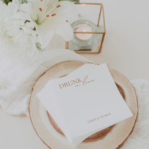 Moderne Napkins "Betrunken in Liebe" für Hochzeits Serviette