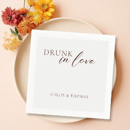 Moderne Napkins "Betrunken in Liebe" für Hochzeits Serviette