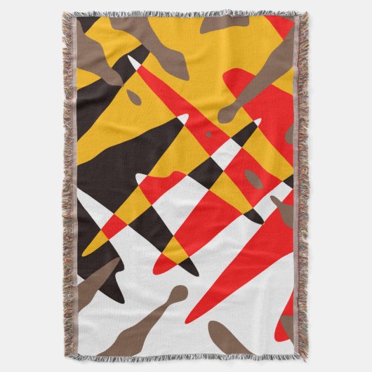Moderne Native Art Blanket 4 Nations Throw Blankes Decke (Vorderseite Vertikal)