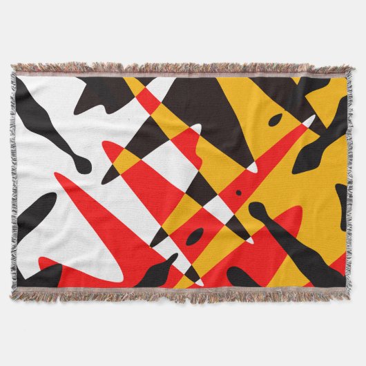 Moderne Native Art Blanket 4 Nations Throw Blankes Decke (Vorderseite)