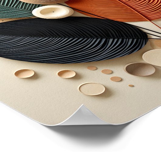 Moderne Natur Abstrakte Herbstkunst Poster (Ecke)