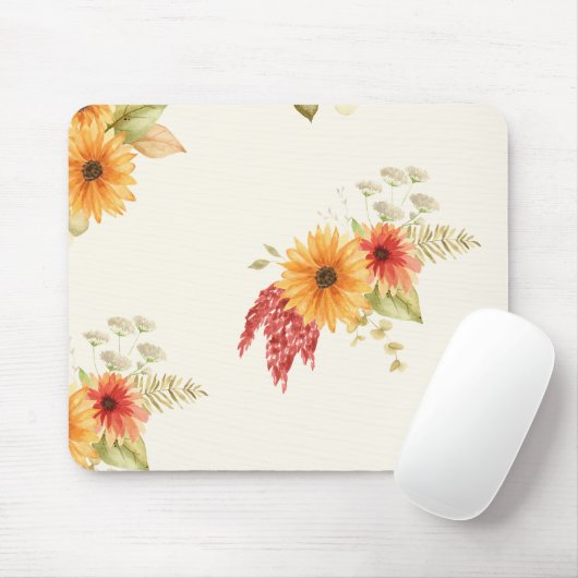 Moderne Natur Blumenfoto Mousepad (Mit Mouse)