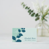 MODERNE NATUR botanisches Blattwerk Blätter minze  Visitenkarte (Stehend Vorderseite)