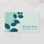 MODERNE NATUR botanisches Blattwerk Blätter minze  Visitenkarte (Vorderseite)