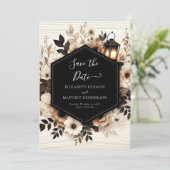 Moderne Natur Rustikale Hochzeit Save The Date (Stehend Vorderseite)