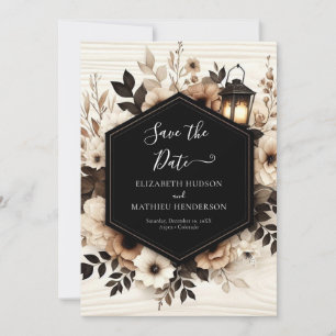 Moderne Natur Rustikale Hochzeit Save The Date