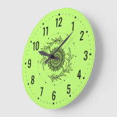 Moderne, naturbelassene Dekoration - grüne Außenfa Große Wanduhr (Winkel)