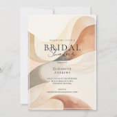 Moderne, natürliche Farbenwellen, Bridal Einladung (Vorderseite)