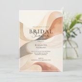 Moderne, natürliche Farbenwellen, Bridal Einladung (Stehend Vorderseite)