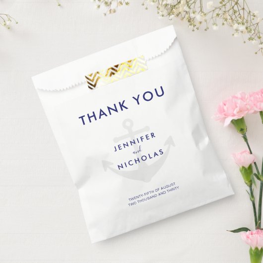 Moderne Nautic Anchor Gastgeschenk Hochzeit Bag Geschenktütchen (Versiegelt)