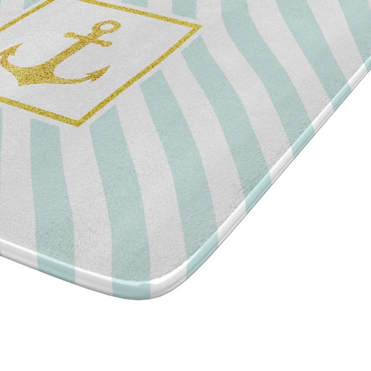 Moderne Nautic Design Imitate Glitzer Anchor Schneidebrett (Ecke)