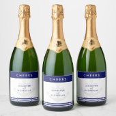 Moderne Nautical Anchor-Hochzeit Schaumweinetikett (Flaschen)