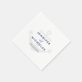 Moderne Nautical Anchor-Hochzeit Serviette (Ecke)