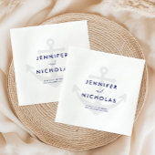 Moderne Nautical Anchor-Hochzeit Serviette