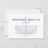Moderne Nautical Anchor Wedding Details Card RSVP Karte (Vorderseite)