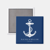 Moderne Nautical Anchor Wedding Swag Magnet (Vorderseite/Rückseite)