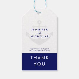 Moderne Nautical Anchor Wedding Vielen Dank Geschenkanhänger