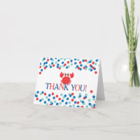 Moderne Nautical Crab Boys Baby Dusche Vielen Dank