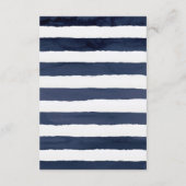 Moderne Nautical Floral Wedding Wunschwell Card Begleitkarte (Rückseite)